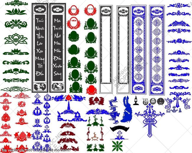 file vector chi tiet trang tri bia mo 